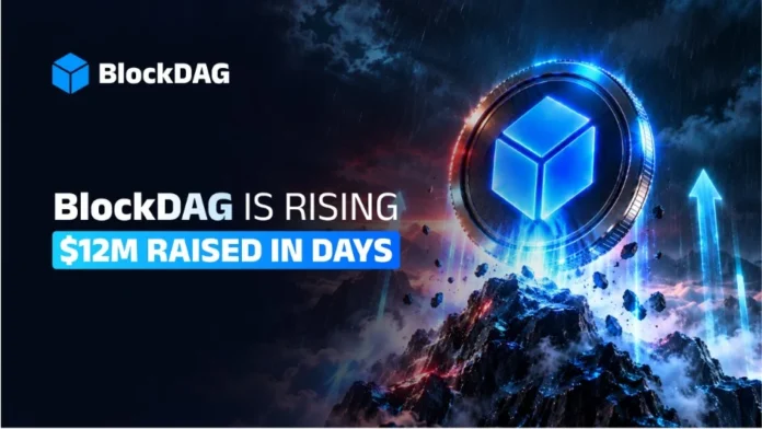 BlockDAG Raises $12M Rapidly While Remittix and Apeing Trail